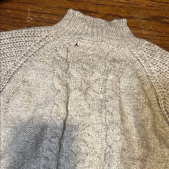 For The Republic Heather Beige Mock Turtleneck Sweater - Picture 9 of 9